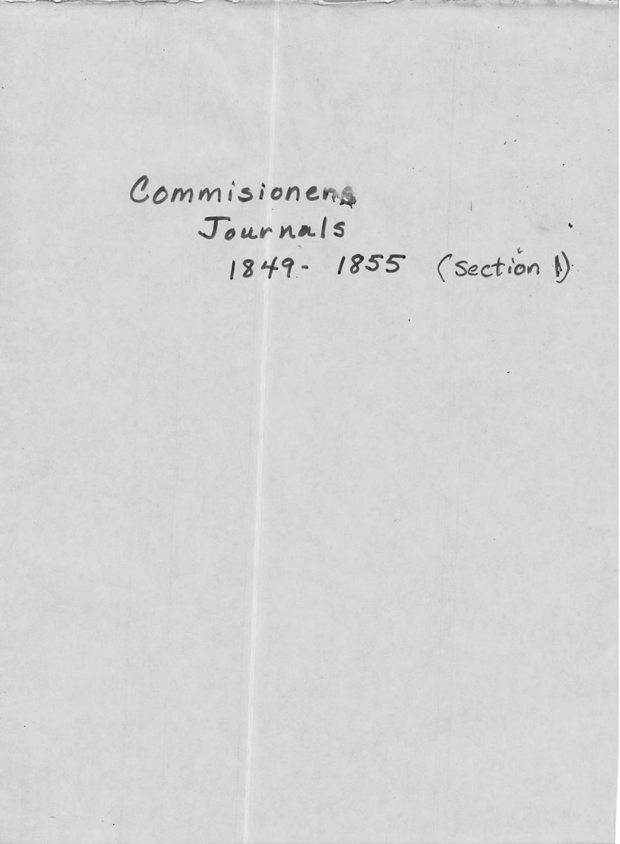 1849-55 Clatsop County Oregon Commissioners Journals