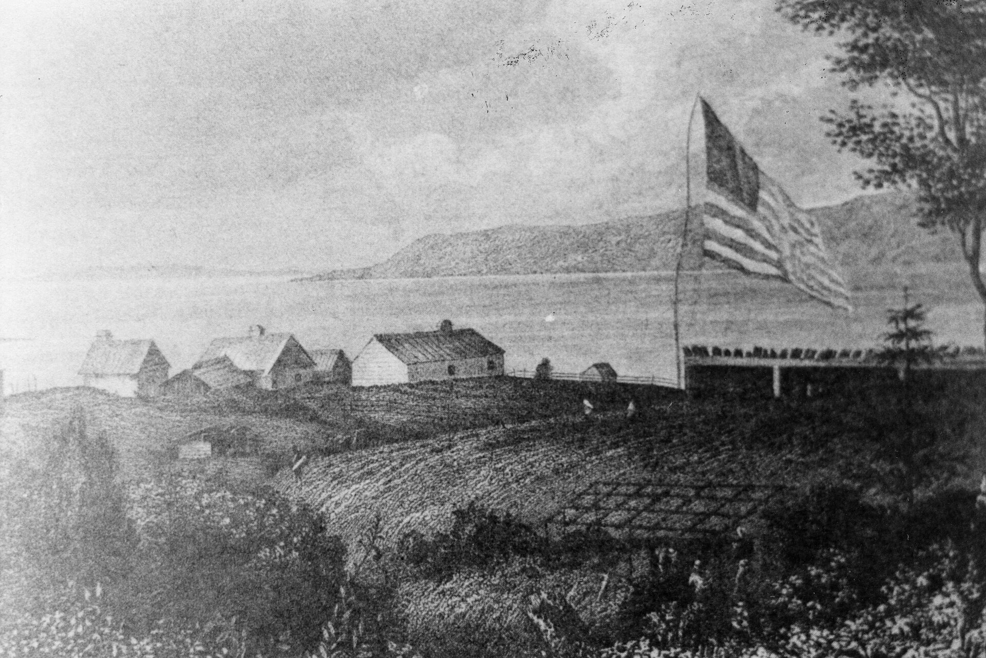 Astoria from the river, 1845