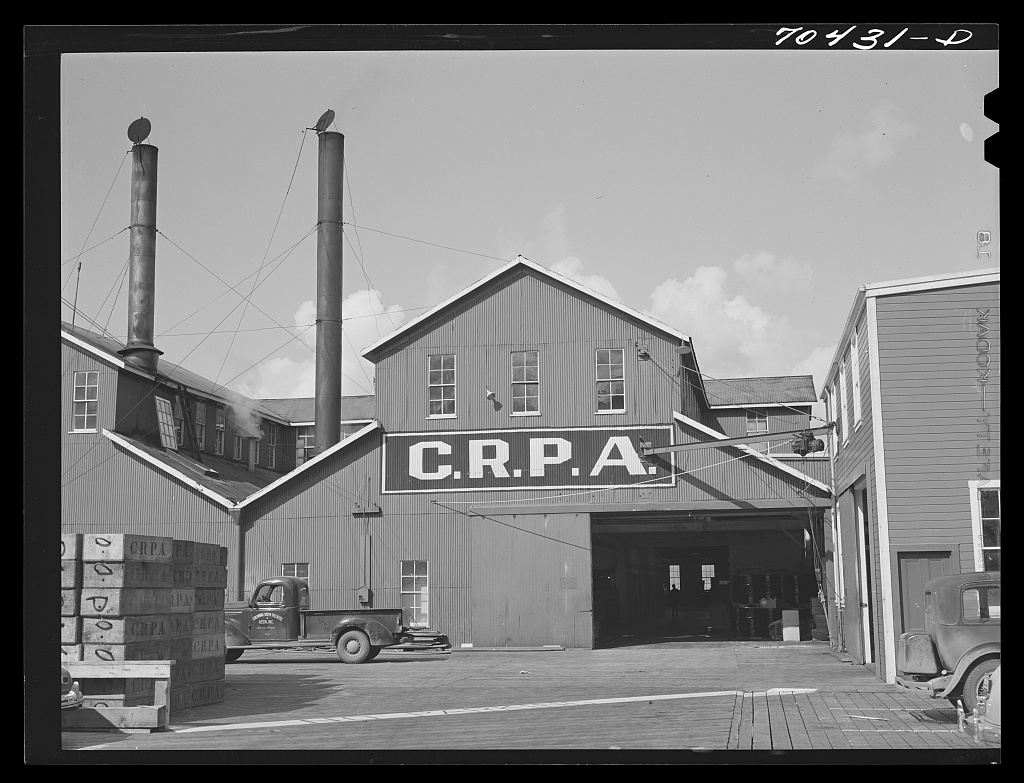 The entrance to the packing plant, 1941