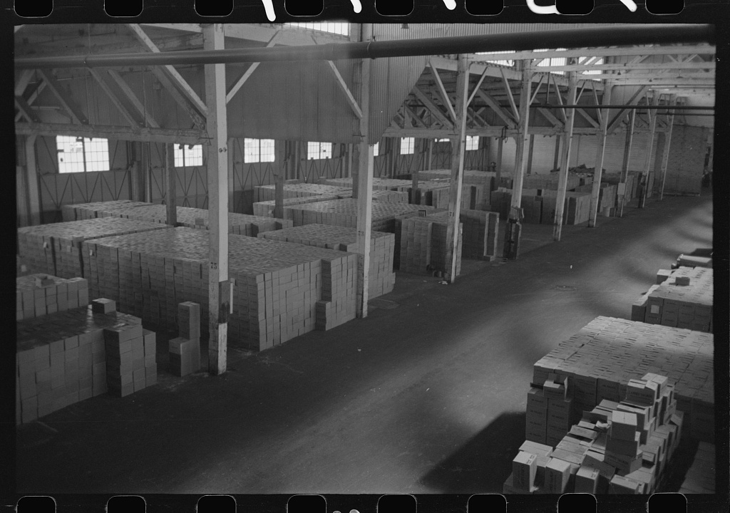 Cases of canned salmon, 1941
